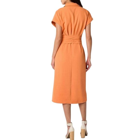 NWT-Worthington Womens Short Sleeve Midi Shirt Dress Orange
Soda, Size 2X - Picture 3 of 10